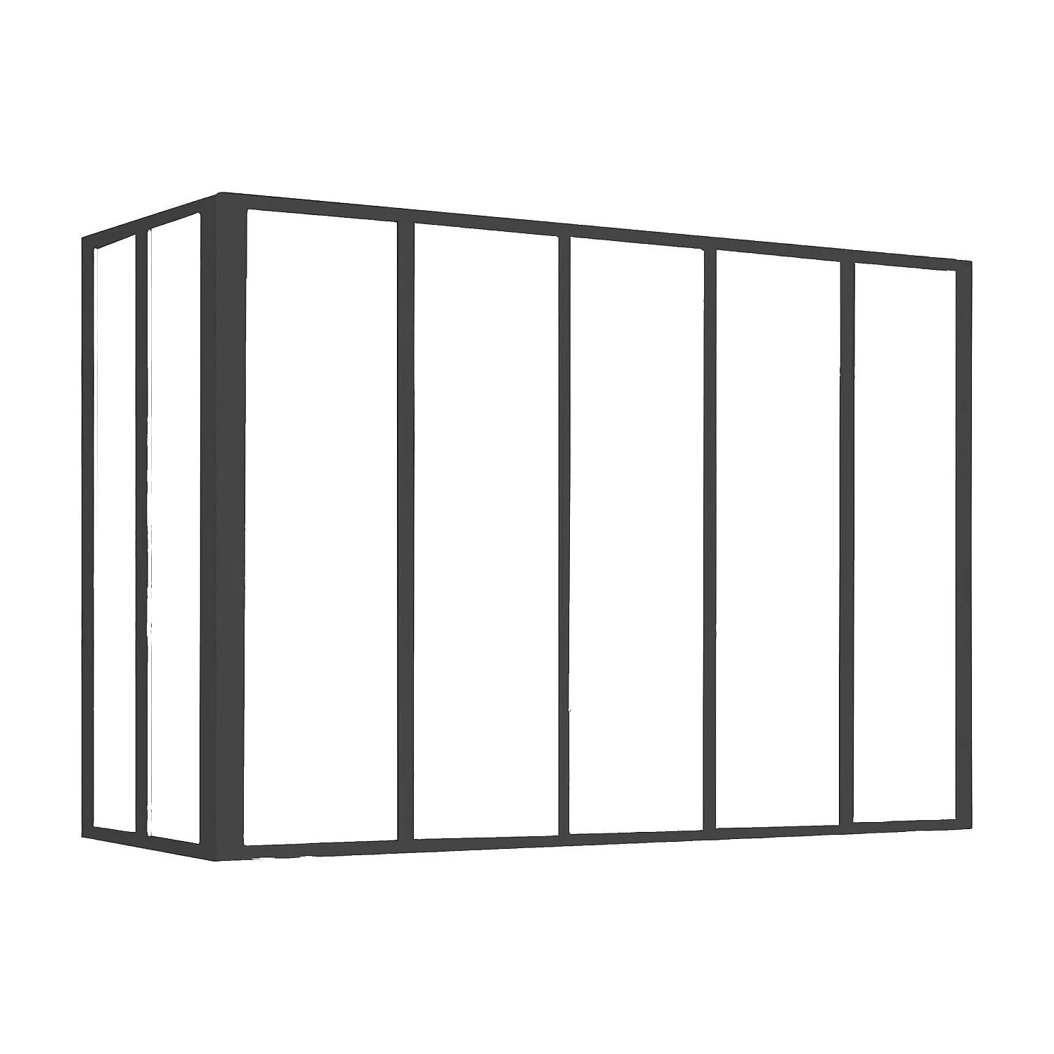 Vente-unique Glaswand Bayview Schwarz 150 cm