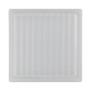 Thermo Block Glasbaustein, gekreuzt, Ug 0,8, 2-seitig satiniert, 19x19x13,5 cm.