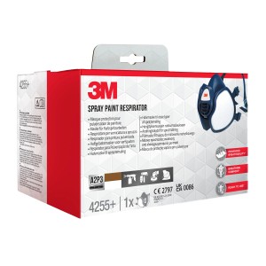 3M Atemschutzmaske A2/P3, blau, 1er-Pack. Halbmaske für Lackierarbeiten und Feinstaubschutz.