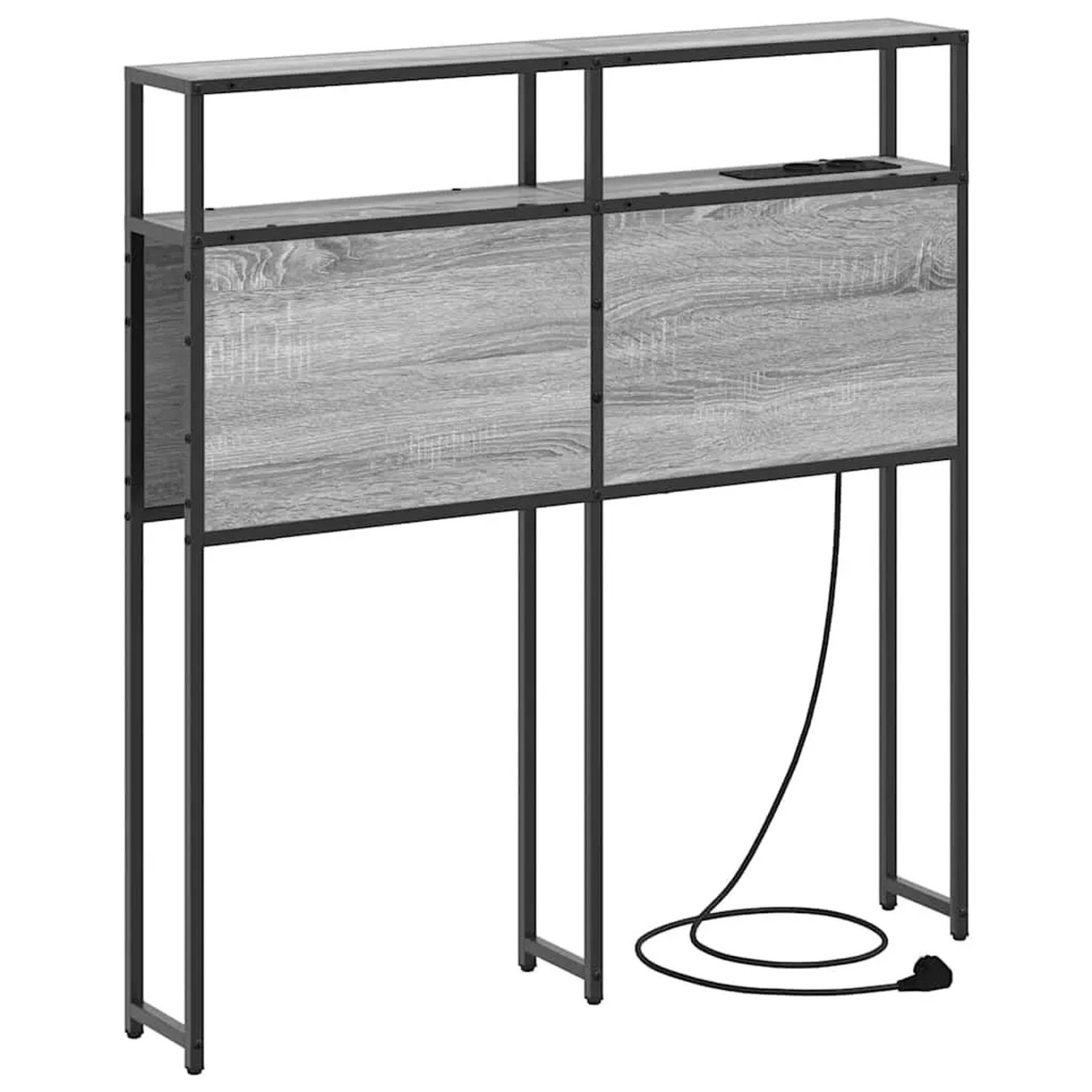 vidaXL Stauraum-Kopfteil mit Regal Grau Sonoma 80 cm Holzwerkstoff 859728