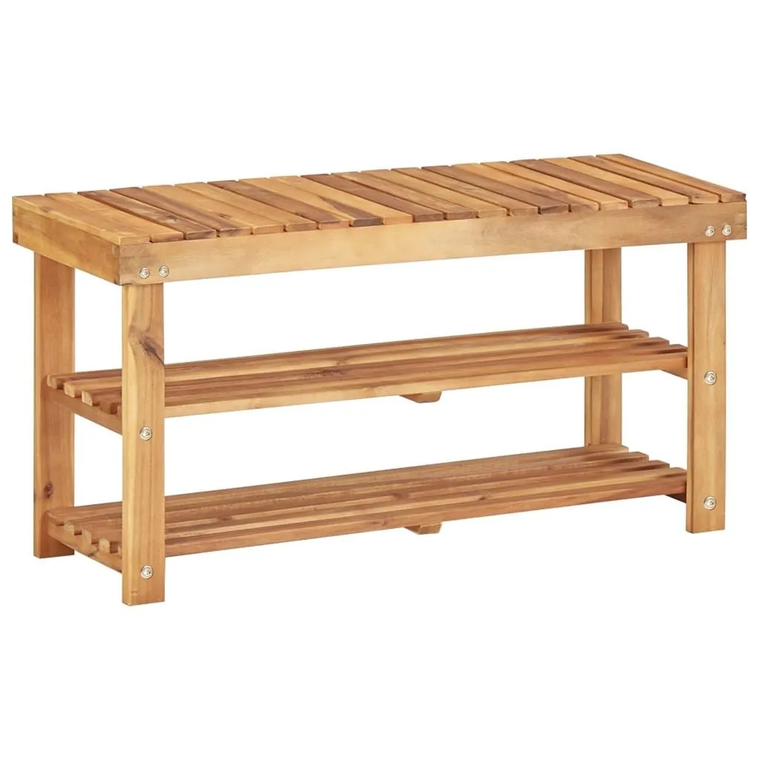 vidaXL Schuhregal 90 x 32 x 46 cm Massivholz Akazie 45931