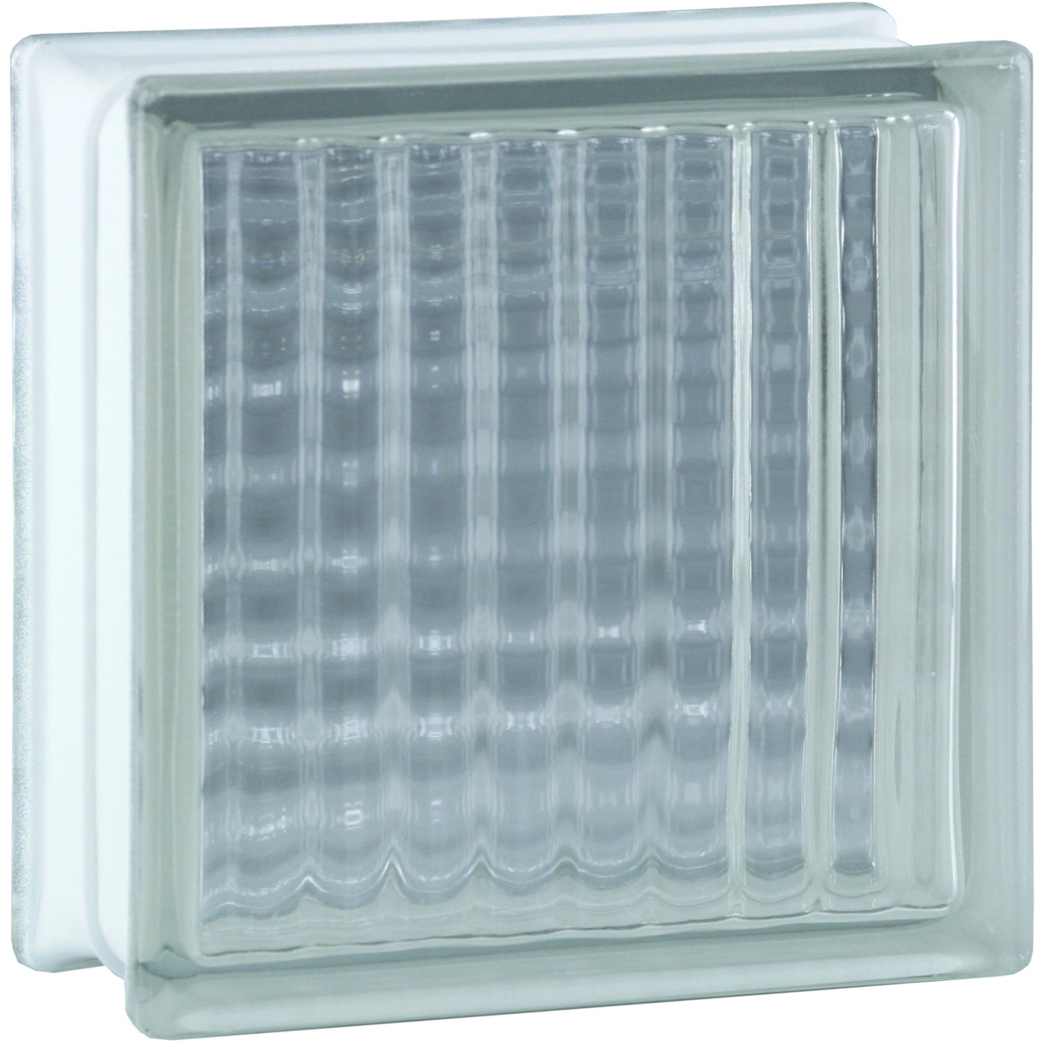 BM Glasstein Gekreuzt Super White 19 cm x 19 cm x 8 cm