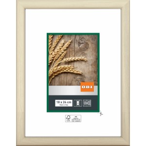 OBI Holz-Wechselrahmen, weiß, 18x24 cm, FSC-zertifiziert. Bilderrahmen für Fotos und Drucke.