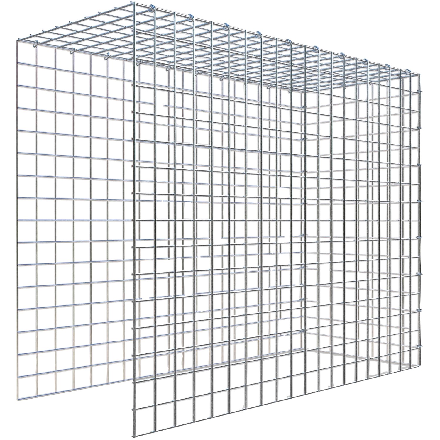 Gabiona C-Ring-Gabione-Anbaukorb Typ 4 80 x 100 x 40 cm Maschenw 5 x 5 cm
