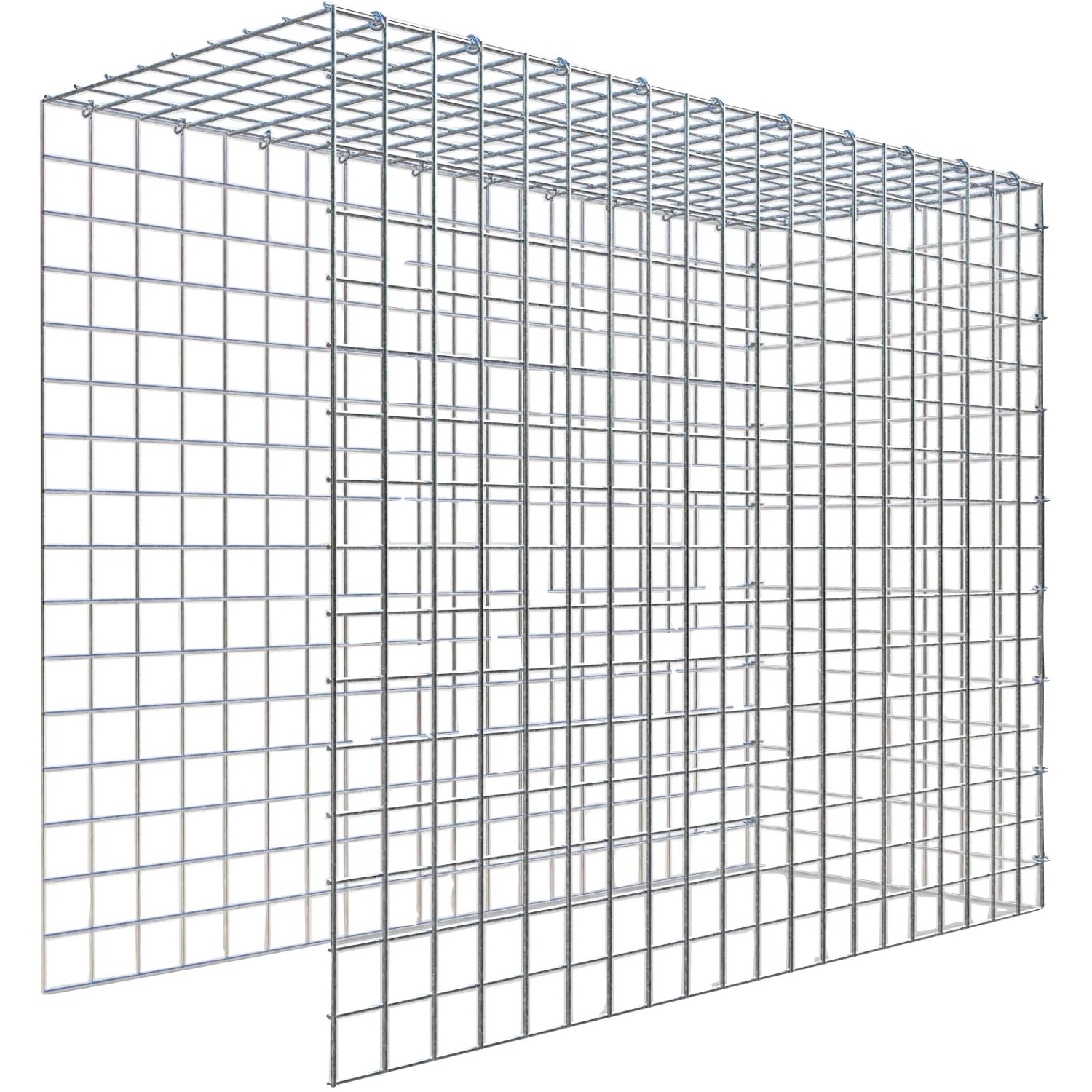 Gabiona C-Ring-Gabione-Anbaukorb Typ 4 80 x 100 x 40 cm Maschenw 5 x 5 cm