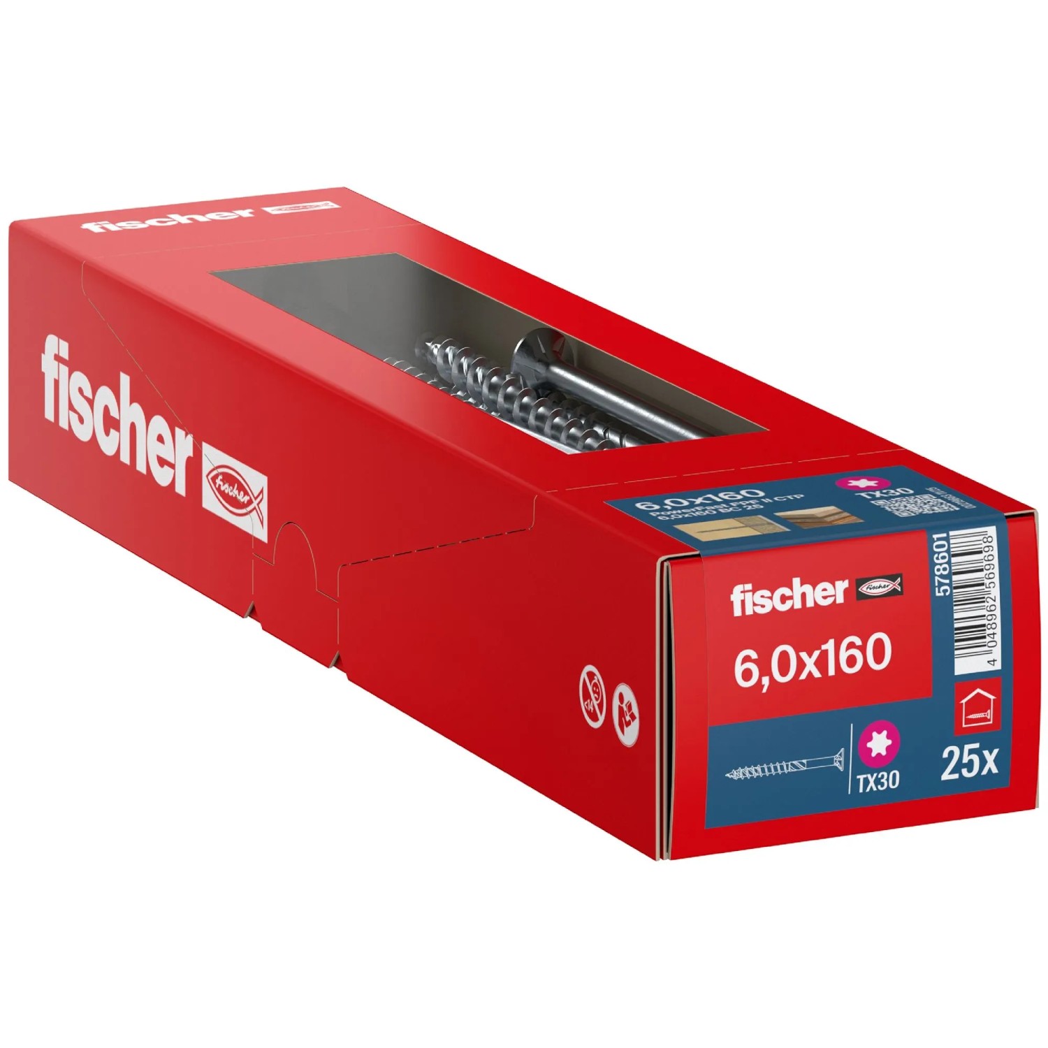 Fischer Schraube PowerFast II Ø 6 x 160 mm 25 Stk