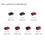 Akkus verschiedener Größen für Einhell Power X-Change Geräte, von 2.0 Ah bis 8.0 Ah.