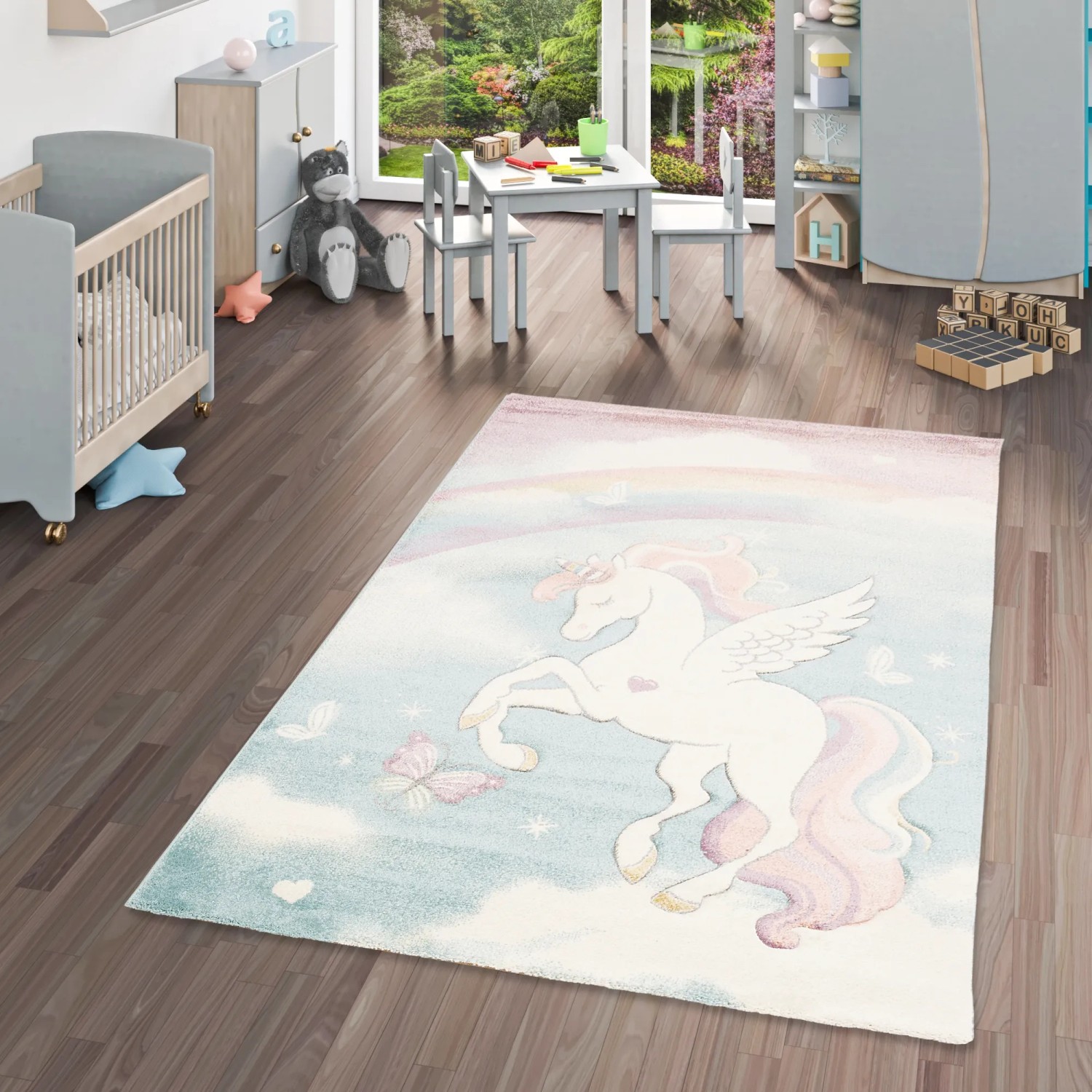 Pergamon Kinder Teppich Softstar Kids Dinowelt Grau Produktbild-Vorschau 4