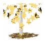 Goldener Partypopper schießt glänzendes Sternenkonfetti für Hochzeit, Geburtstag, Silvester. 40 cm Konfettikanone.