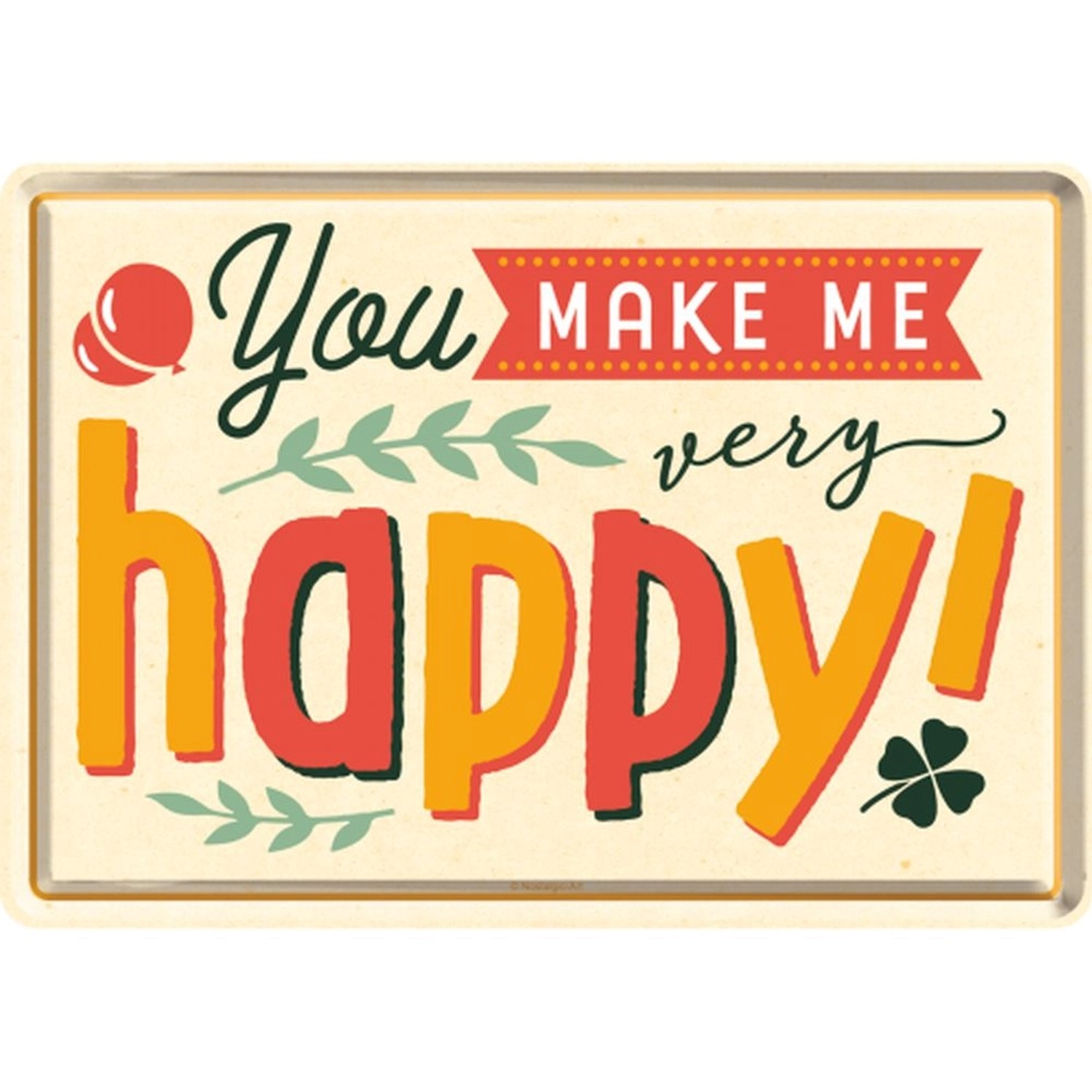 Nostalgic-Art Blechpostkarte - Word Up - You Make Me Happy günstig online kaufen