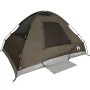 Braunes vidaXL Kuppel-Campingzelt für 2 Personen, wasserdicht, ideal für Camping-Abenteuer.