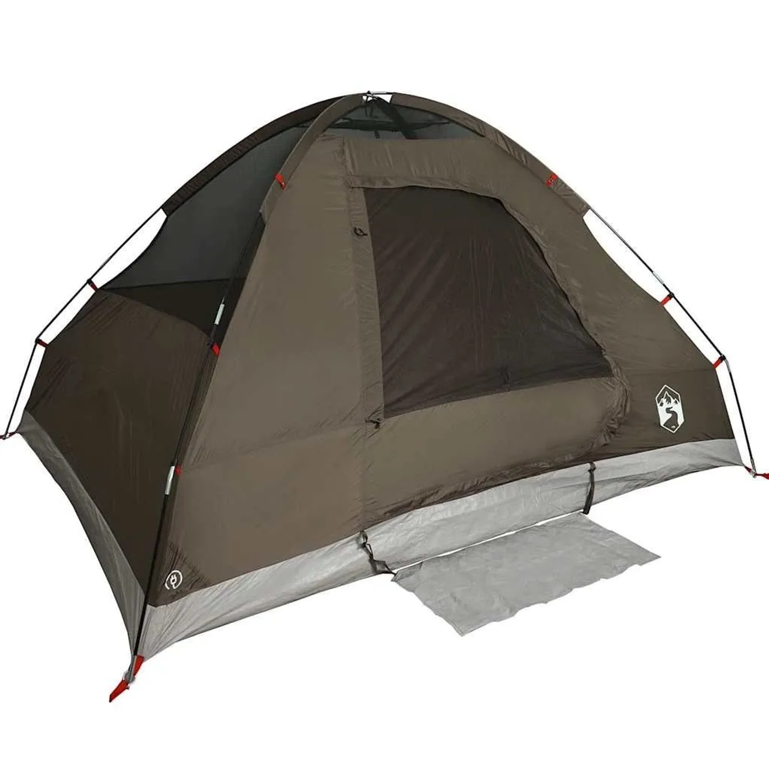 Braunes vidaXL Kuppel-Campingzelt für 2 Personen, wasserdicht, ideal für Camping-Abenteuer.