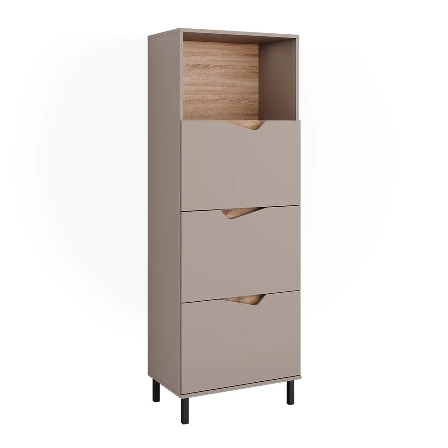 Vicco Kommode Marelle Grau 60 x 170 mit 4 Fächern Art Nr 57875