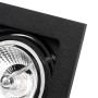 Detailaufnahme: Schwarzer, quadratischer QAZQA Einbaustrahler Artemis 70, 6er Set, Lampen & Leuchten.