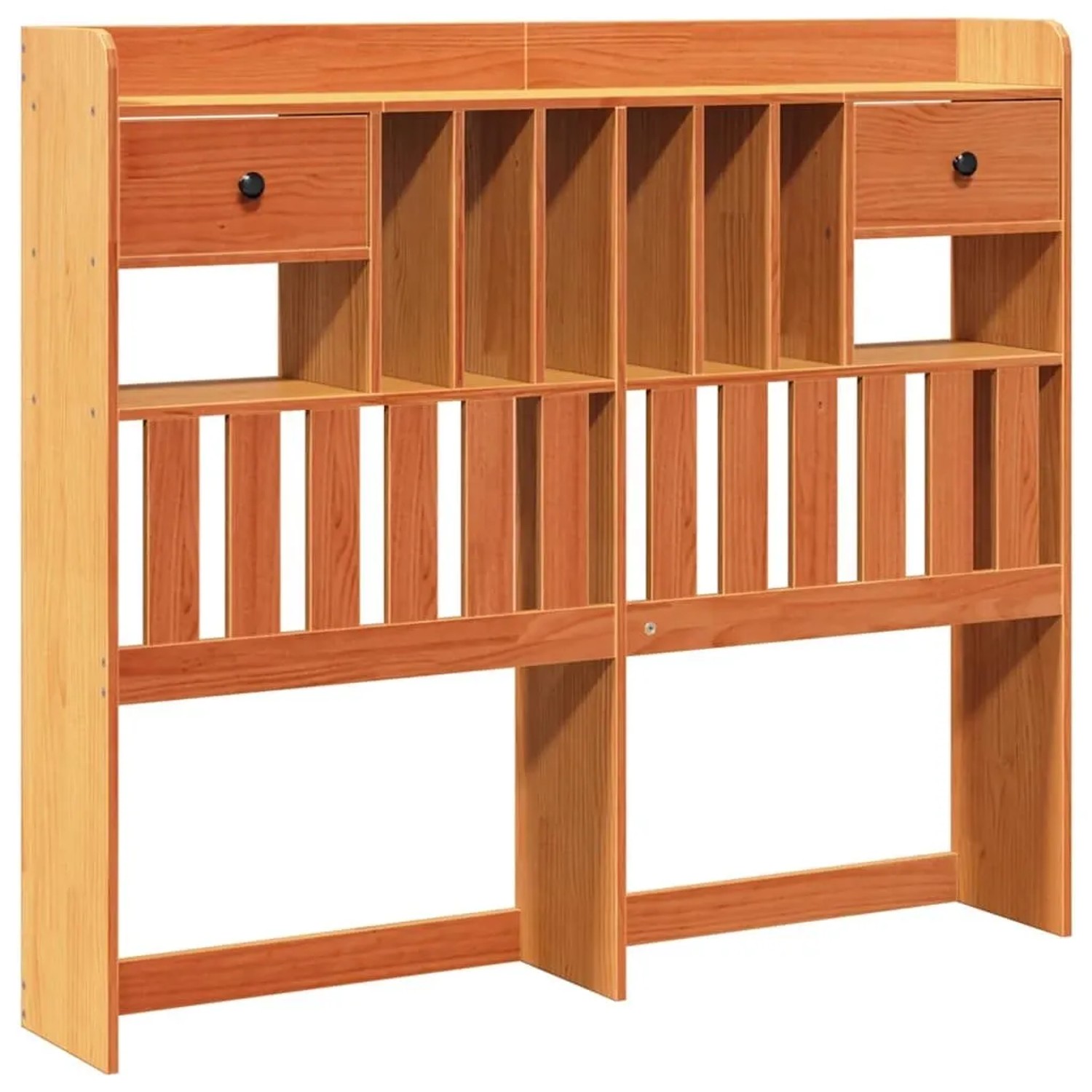 vidaXL Kopfteil mit Stauraum Wachsbraun 135 cm Massivholz Kiefer 855516