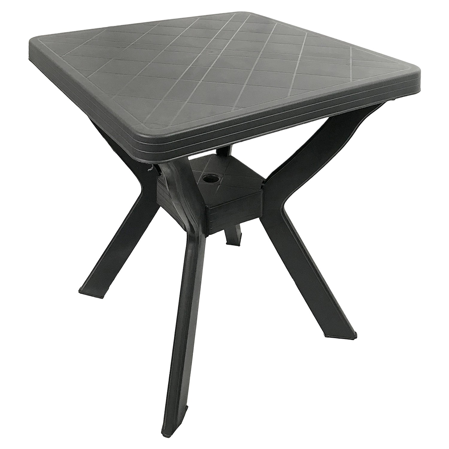 Mojawo Bistrotisch Kunststoff 70x70x72cm ANTHRAZIT ECKIG Balkontisch Garten günstig online kaufen