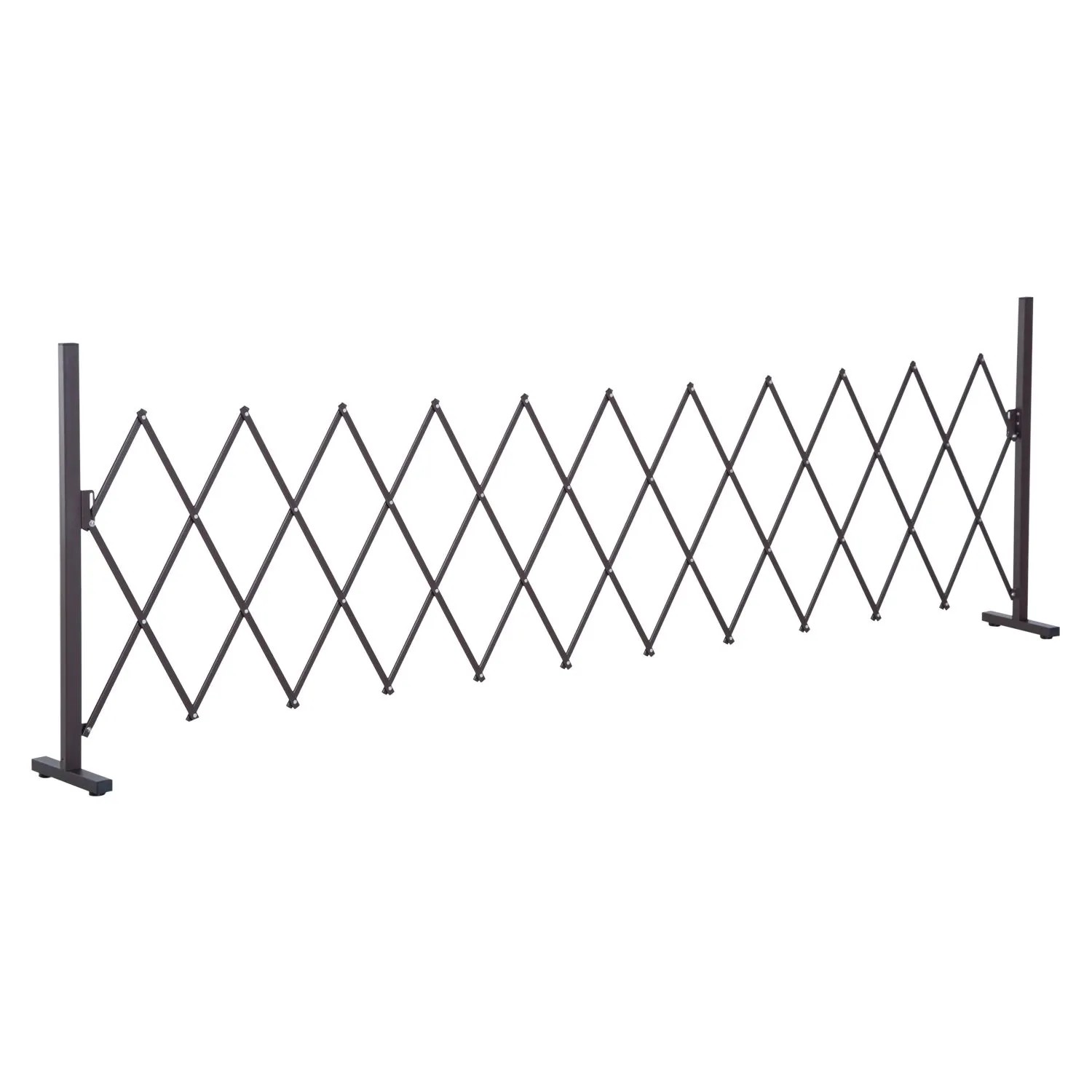 Furnicato Scherengitter Absperrgitter Ausziehbar 35-300cm Alu Braun H1035cm