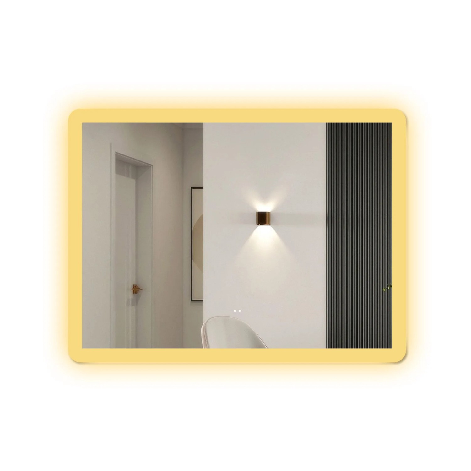 Aica Sanitär Badspiegel mit Sensor-Schalter 70x50 cm Spiegel mit LED Beleuchtung Neutral-Warm-Kaltweiß Dimmbar Memory Wa...