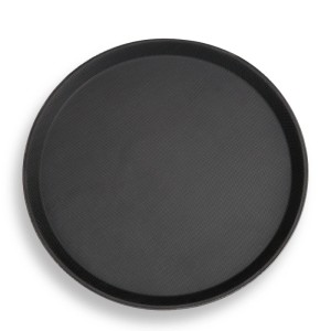 Relaxdays Gastro Tablett PP-Kunststoff Schwarz Rutschfest 2 cm x 35 cm 0,5 kg