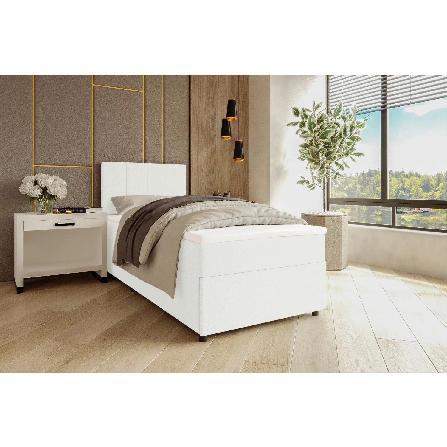 Mömax Boxbett Odin Creme ca. 90x200cm