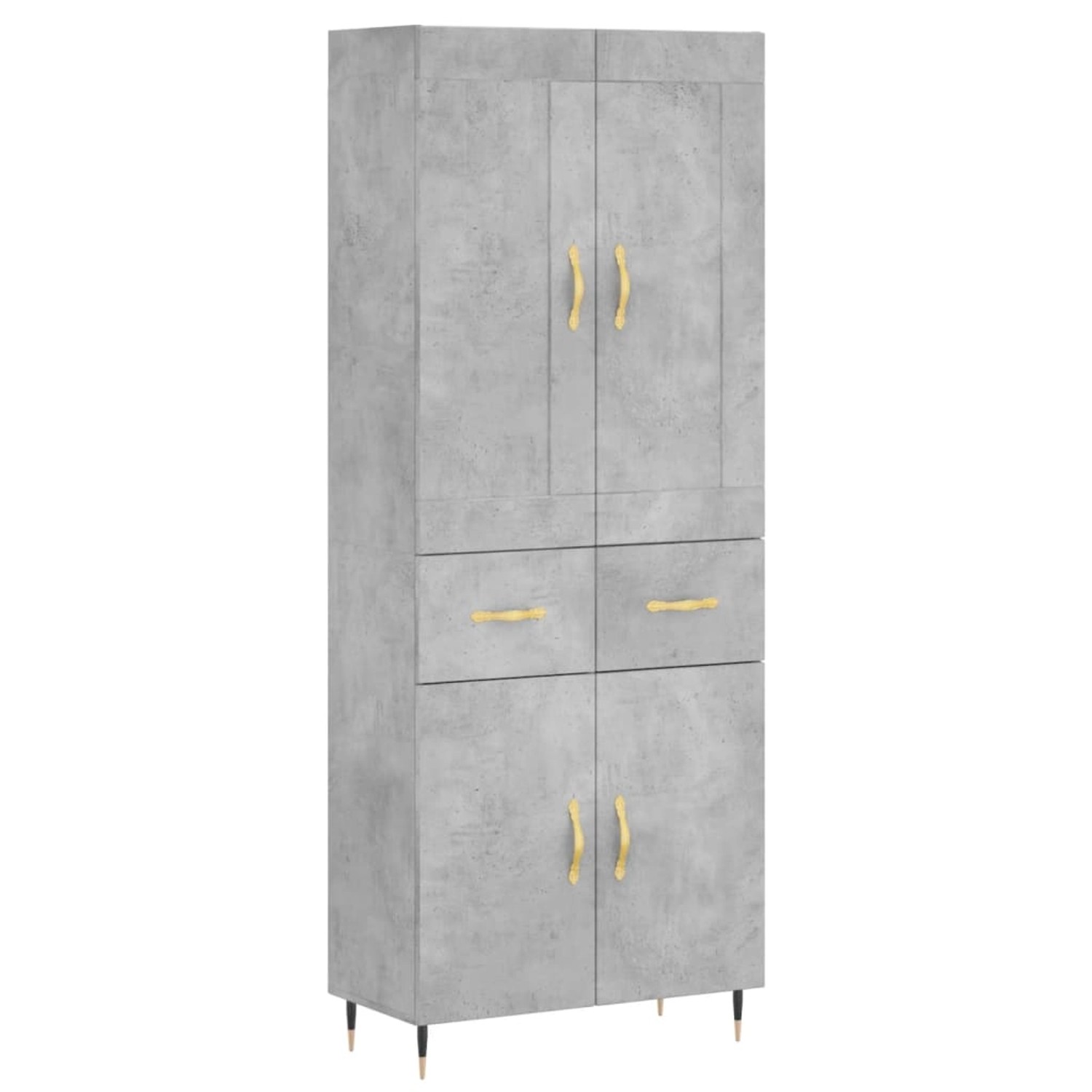vidaXL Highboard Betongrau 69,5x34x180 cm Holzwerkstoff 3199861 günstig online kaufen