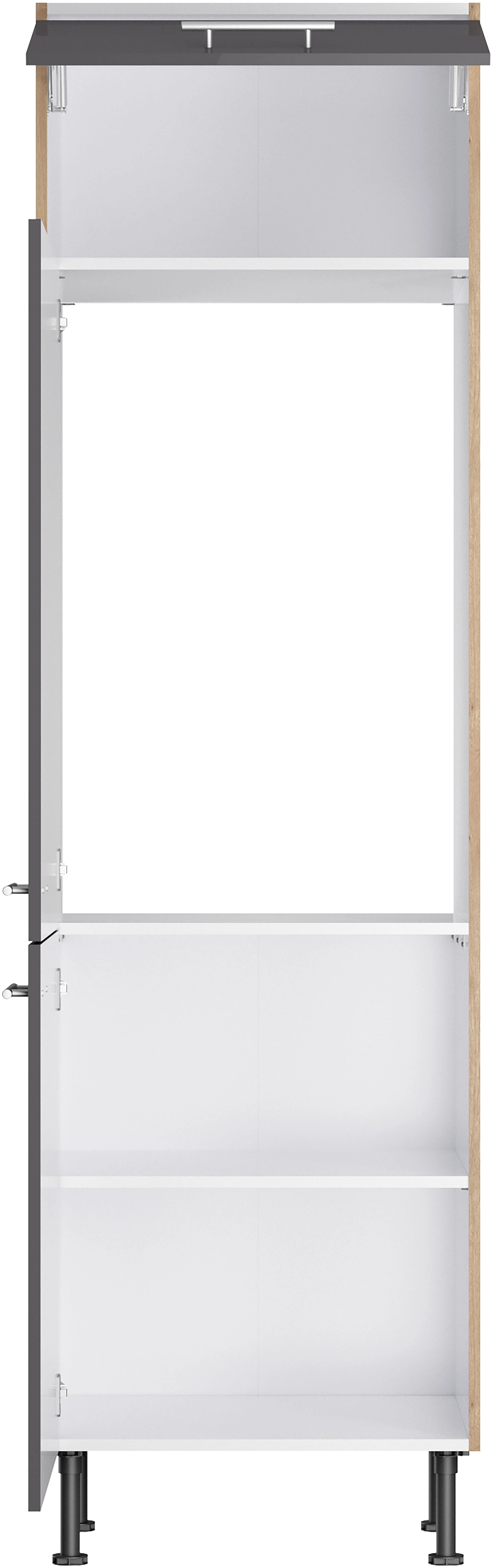 Jonte984 Kühlschrank kaufen Anthrazit-Wildeiche für Hochschrank 60 cm OBI Optifit bei