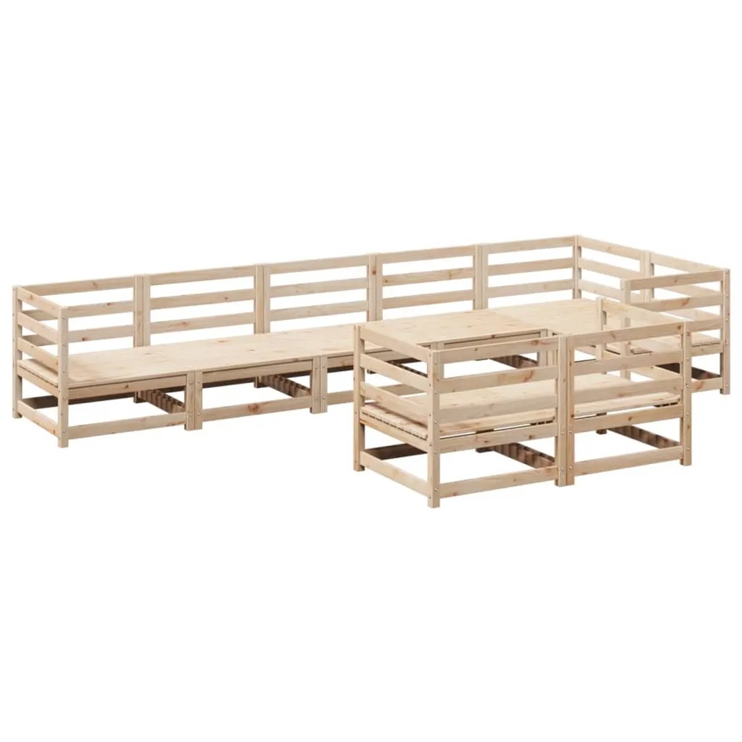 vidaXL 8-Tlg Garten-Sofagarnitur Massivholz Kiefer 3299500 günstig online kaufen