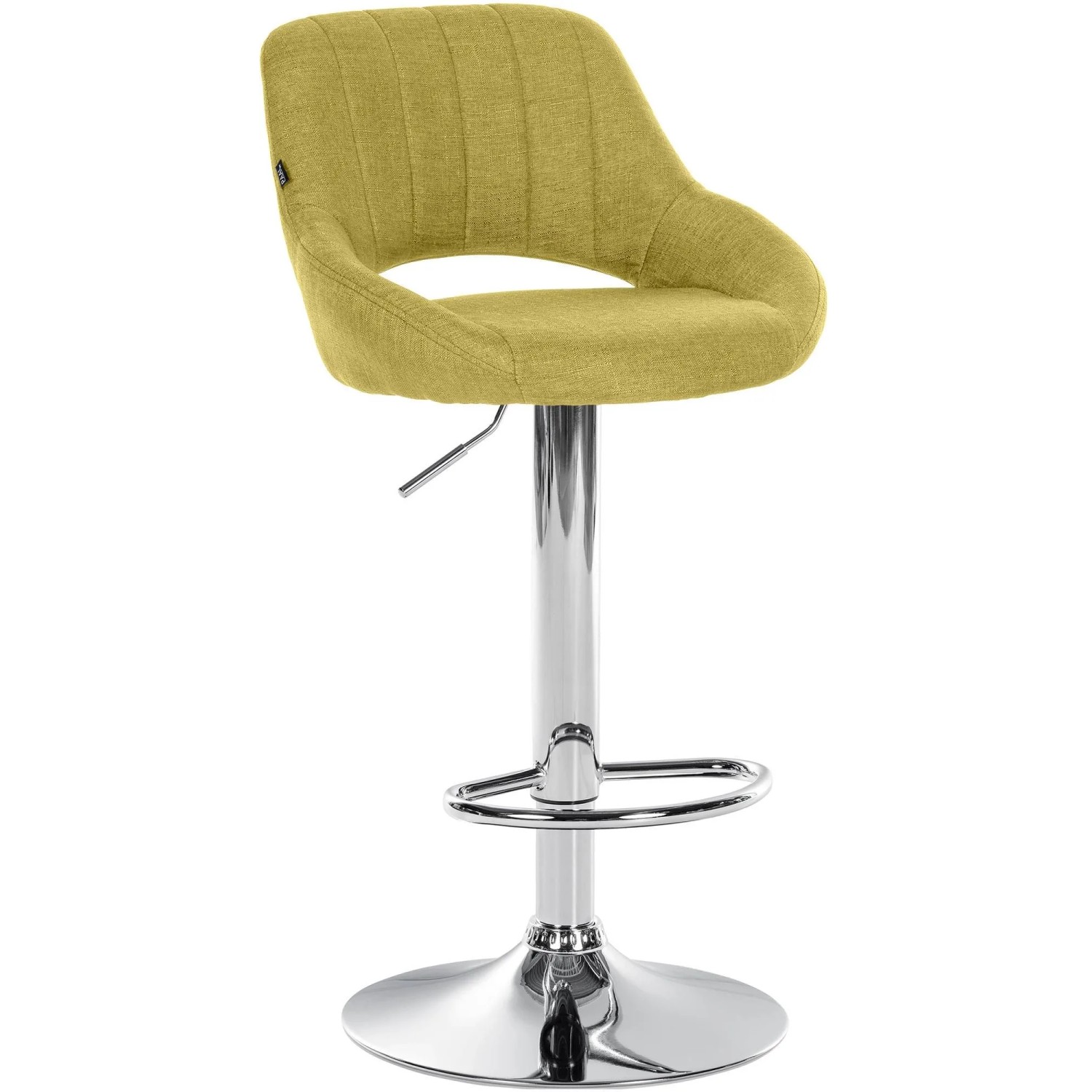 DELUKE Barhocker SEGAD Stoff Grünfarbig 46,5x48x85cm Silber Barstuhl Mit Lehne Tresenhocker Tresenstuhl