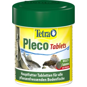 Tetra Pleco Tablets Fischfutter, 120 Stück, für pflanzenfressende Bodenfische im Aquarium.