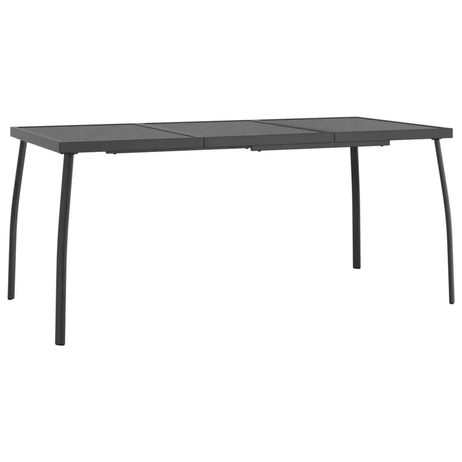 Furnicato Gartentisch Anthrazit 165x80x72 Cm Stahlgitter