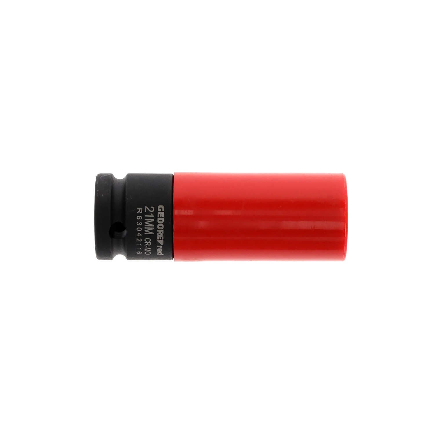Gedore Kraftschraubereinsatz R63042116, 21 mm mit roter Schonhülse für Alufelgen.