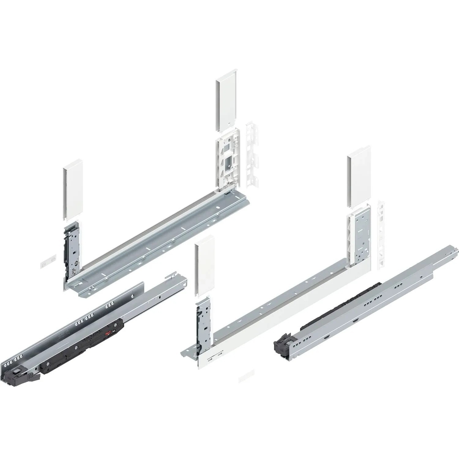 Blum Schubladensystem Legrabox free Höhe C Tip-On Vollauszug 550 mm 70 kg Seidenweiß