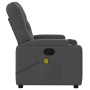 Dunkelgrauer vidaXL Massagesessel Modell 10 aus Samt mit Getränkehalter und Seitentasche.