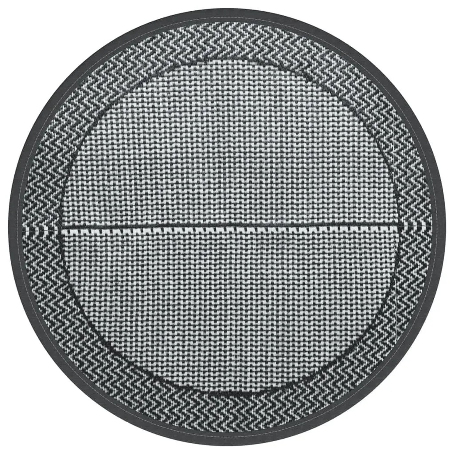 vidaXL Outdoor-Teppich ARAKIL Grau Ø120 cm PP 368458