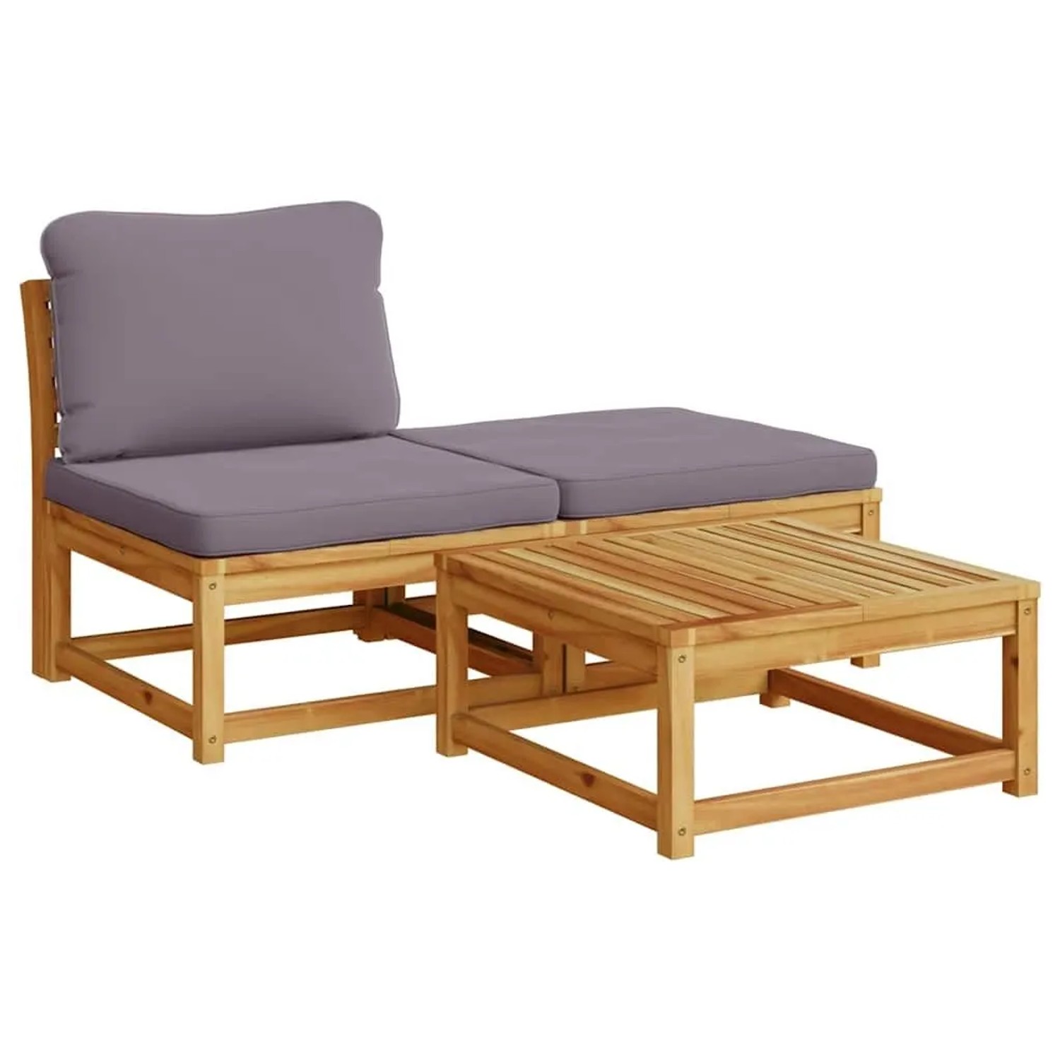 vidaXL 3-Tlg Garten-Lounge-Set mit Kissen Massivholz Akazie 366497