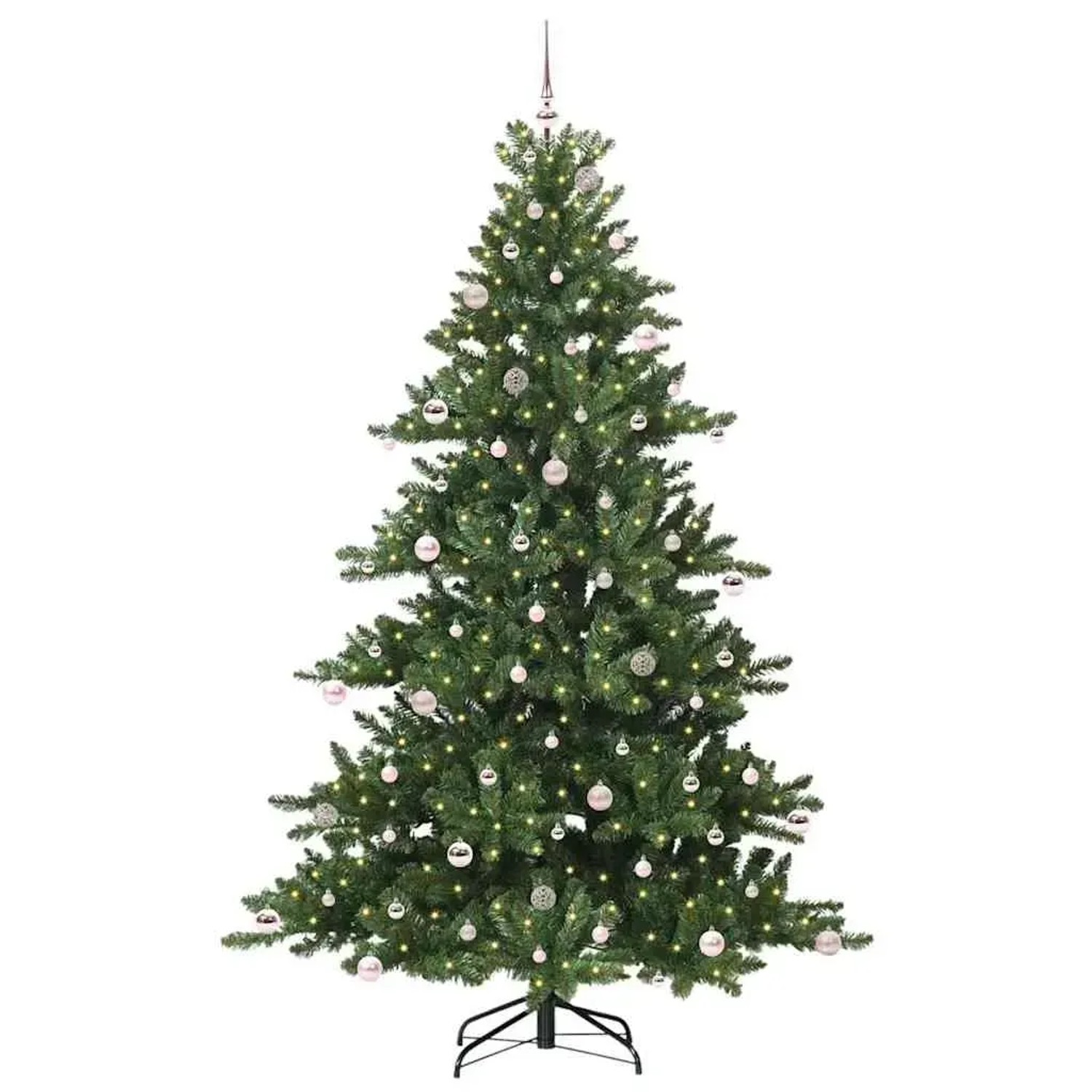 vidaXL Künstlicher Klappbarer Weihnachtsbaum mit 300 LEDs 240 cm PVC 3397694