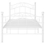 Weißes Metallbett, 90x200 cm, Lattenrost, vidaXL. Bettgestell für erholsamen Schlaf im Schlafzimmer.