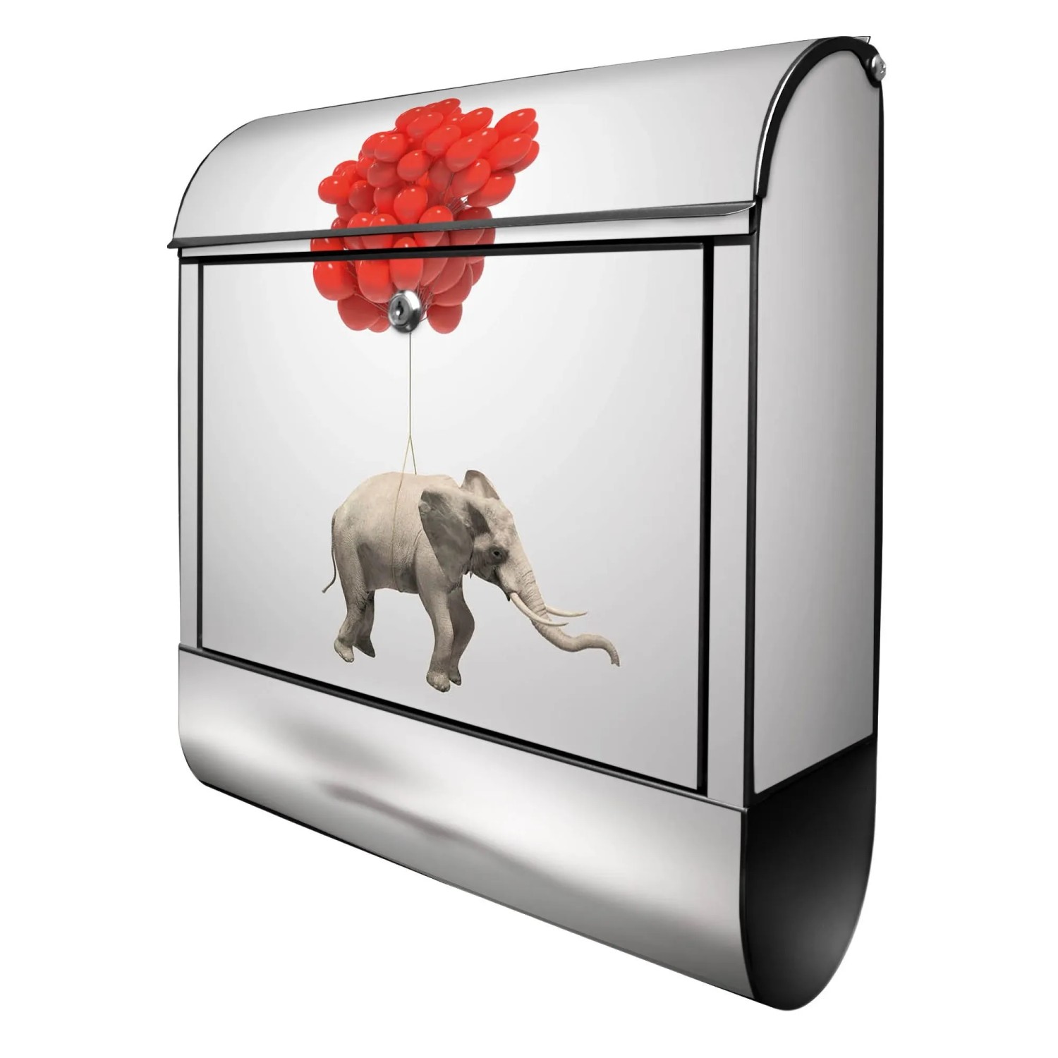 Banjado Design Briefkasten Schwarz Pulverbeschichtet 39x47x14cm 2 Schlüssel günstig online kaufen