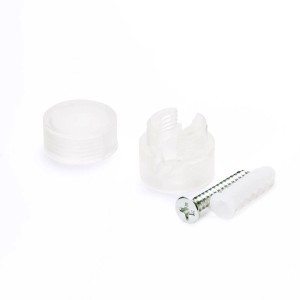 Orion Lightstyle Kabelhalter, transparent, 5er-Set mit Dübeln für Lampen und Leuchten.