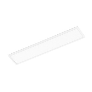 Weißes, rechteckiges Osram LED-Panel Planon Easyfix aus Kunststoff, mit einstellbarer Lichtfarbe und Fernbedienung.
