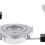 Paulmann LED-Einbaustrahler 3er Set, chrom matt, schwenkbar. Deckenleuchten für Bad, Küche oder Wohnzimmer.