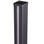 GroJa Alu-Torpfosten in Anthrazit zum Einbetonieren für Steckzaun-Systeme.