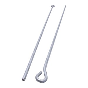 Protektor Abhängedraht, 375mm, Stahl, silber, mit Öse für Deckenabhängung.