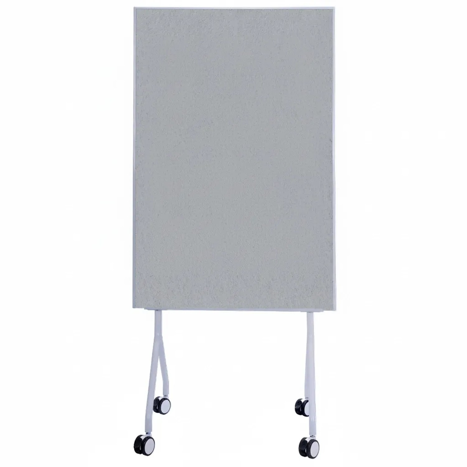 Floordirekt Mobile Moderationstafel GIANT Beidseitige Filztafel auf Rollen 80 x 120 cm Grau
