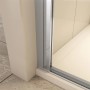 Detailansicht: Duschparadies Runddusche 80x80cm mit Chromrahmen und Klarglas.