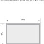 Grundriss Karibu Holz-Gartenhaus Rom, 177x120 cm, ohne Boden.