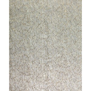 Silbernes Wandpaneel mit abstraktem Design, WALLFACE 17037 DECO MONSOON, 2600x1000x1 mm.