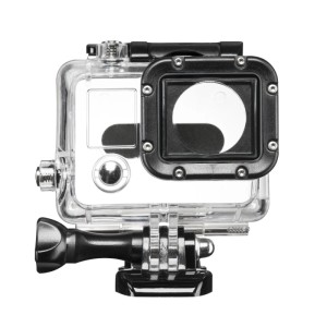 Mantona Skeleton Gehäuse für GoPro Hero 3, transparent mit schwarzem Rahmen und Halterung. Uneingeschränkter Zugriff.