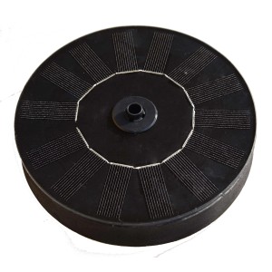 Heissner Solar-Teichpumpen-Set, schwimmende Solarinsel mit Wasserspielen für Gartenteich.