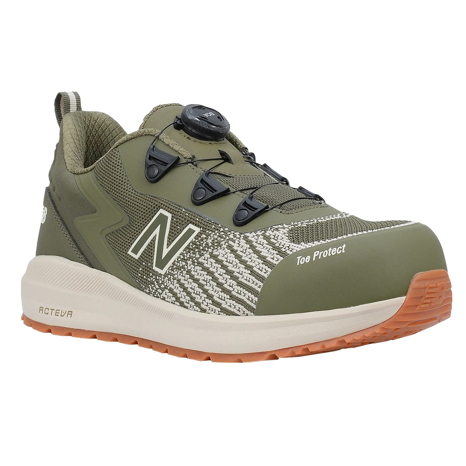 New Balance Speedware Sicherheitsschuh in Olive/Weiß mit BOA-System, Größe 40.5.
